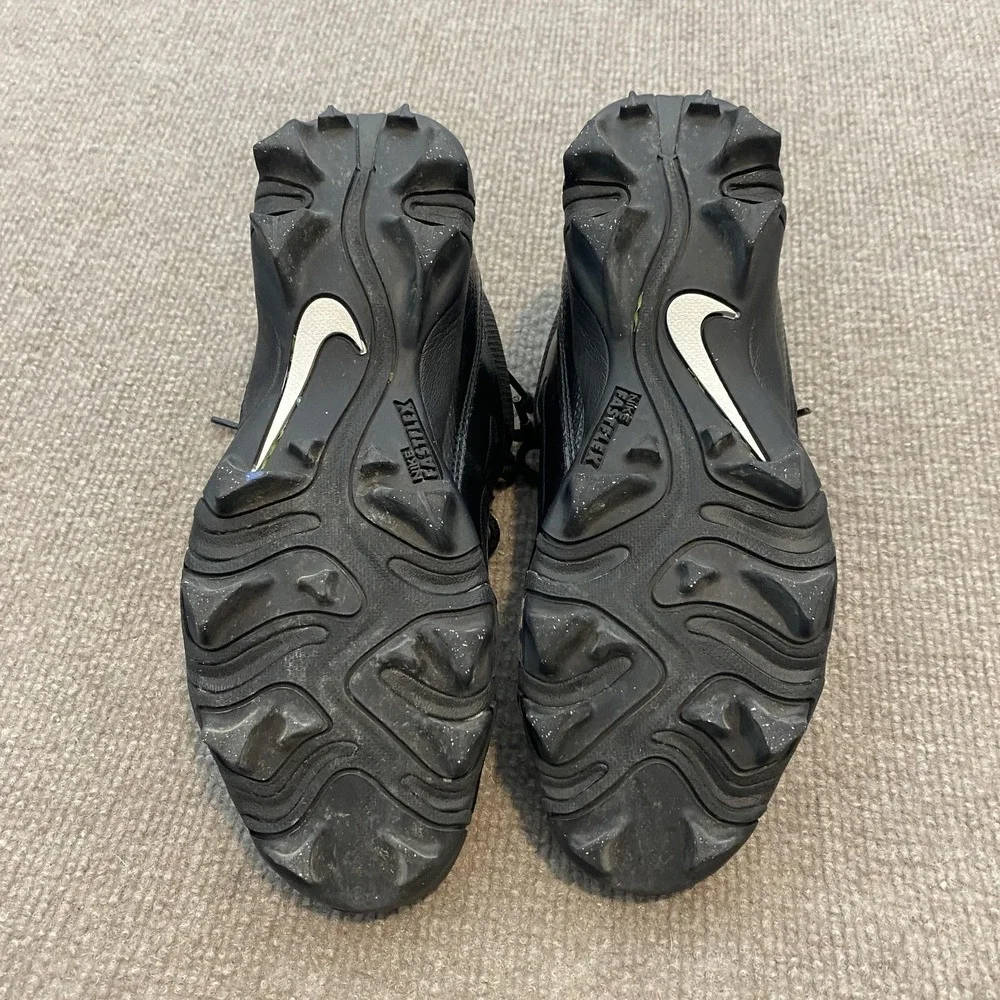 Nike Alpha Shoes Youth 6Y Football Cleats Black Silver FQ4012-002 Fastflex